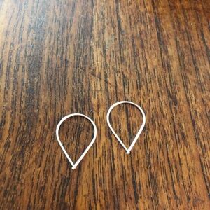 Sterling silver Ribbon Hoop earrings